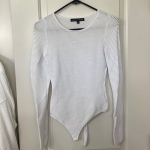 Naked Wardeobe white bodysuit